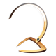 Scorpio table lamp, solid walnut, design matevž klopčič (m-interi)
