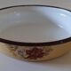 Egg dish in steel enamelled decorations Vintage