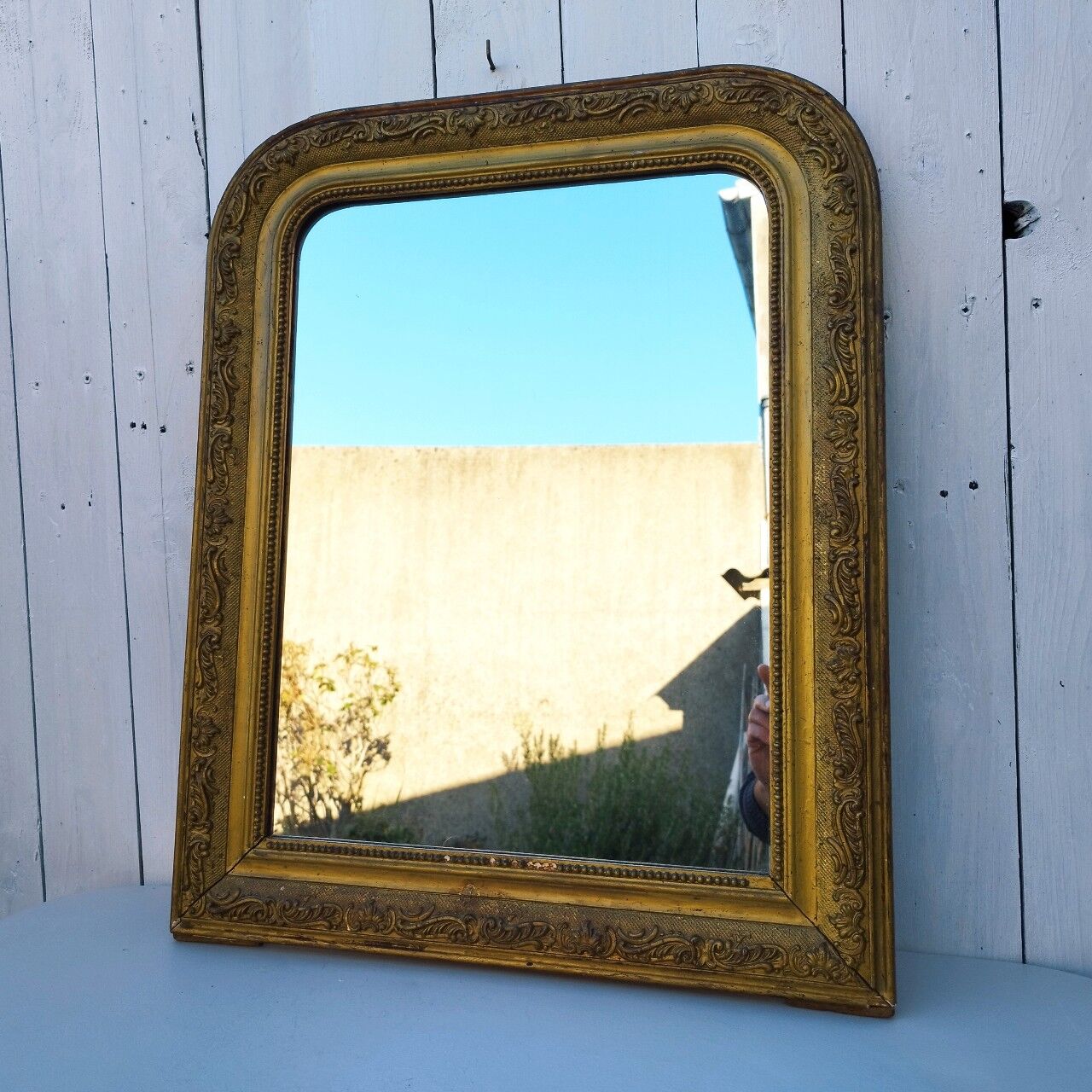 Louis Philippe style mirror wood, vintage gold