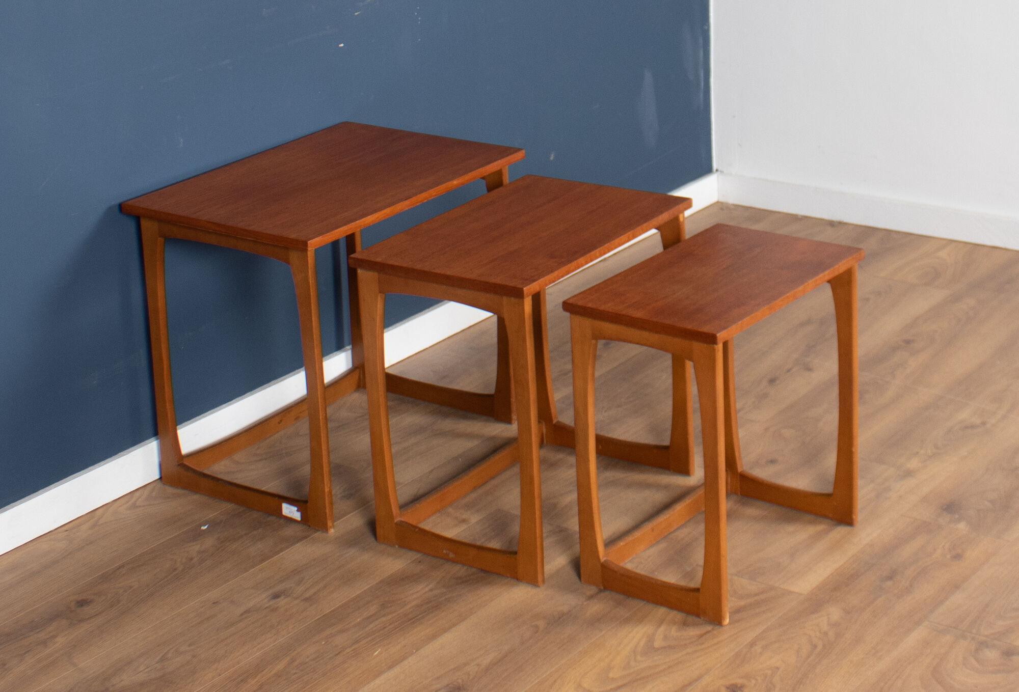 Retro teak 1960s mid century nest of tables coffee tables