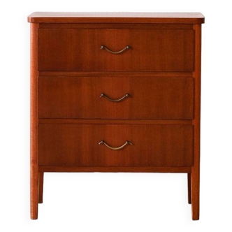 Mahogany chest of drawers with metal handles