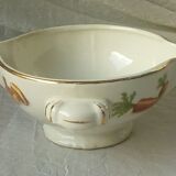 Faience sauce boat decor vegetables 4 seasons
