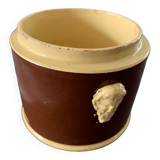 Sarreguemines clay pot with mascarons