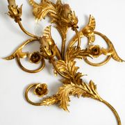 XL 1960s Italian gold-plated wall lamp with four sockets | heigh 80ccm