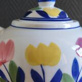 Antique teapot with flower pattern