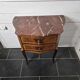 Curved chest of drawers in Louis XV style marquetry