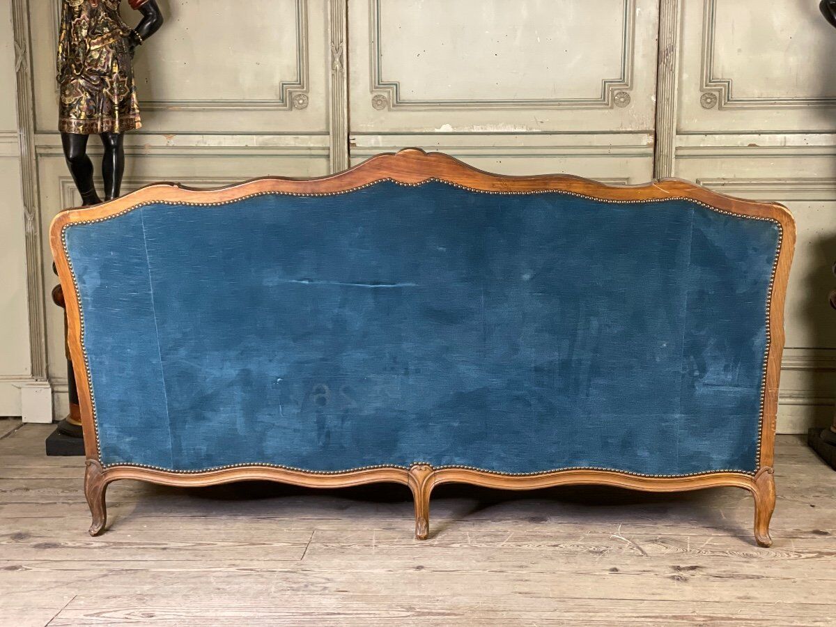 Louis XV style carved wooden bench, around 1900