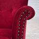 Chaise longue danoise des années 1970, état d'origine, tissu velours rouge cerise.