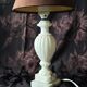 Twisted marble lamp base - white stone urn