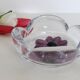 Daum Coppelia series bowl / pocket emptier, crystal and pink glass paste