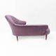Italian Mid-Century Style Dormeuse in Mauve Velvet with Brass Feet