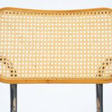 4 Bauhaus wicker chairs, in the style of Marcel Breuer, stackable