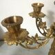 Pair of golden brass candlesticks