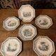 Set of six dessert plates