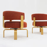 Set Fridene swivel armchairs by Carina Bengs for Ikea