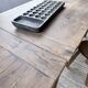 Solid oak farmhouse table with integrated extensions 1950