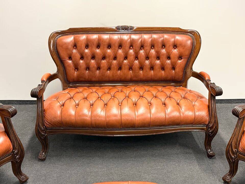 Original Vintage Chesterfield Chippendale Living Room set