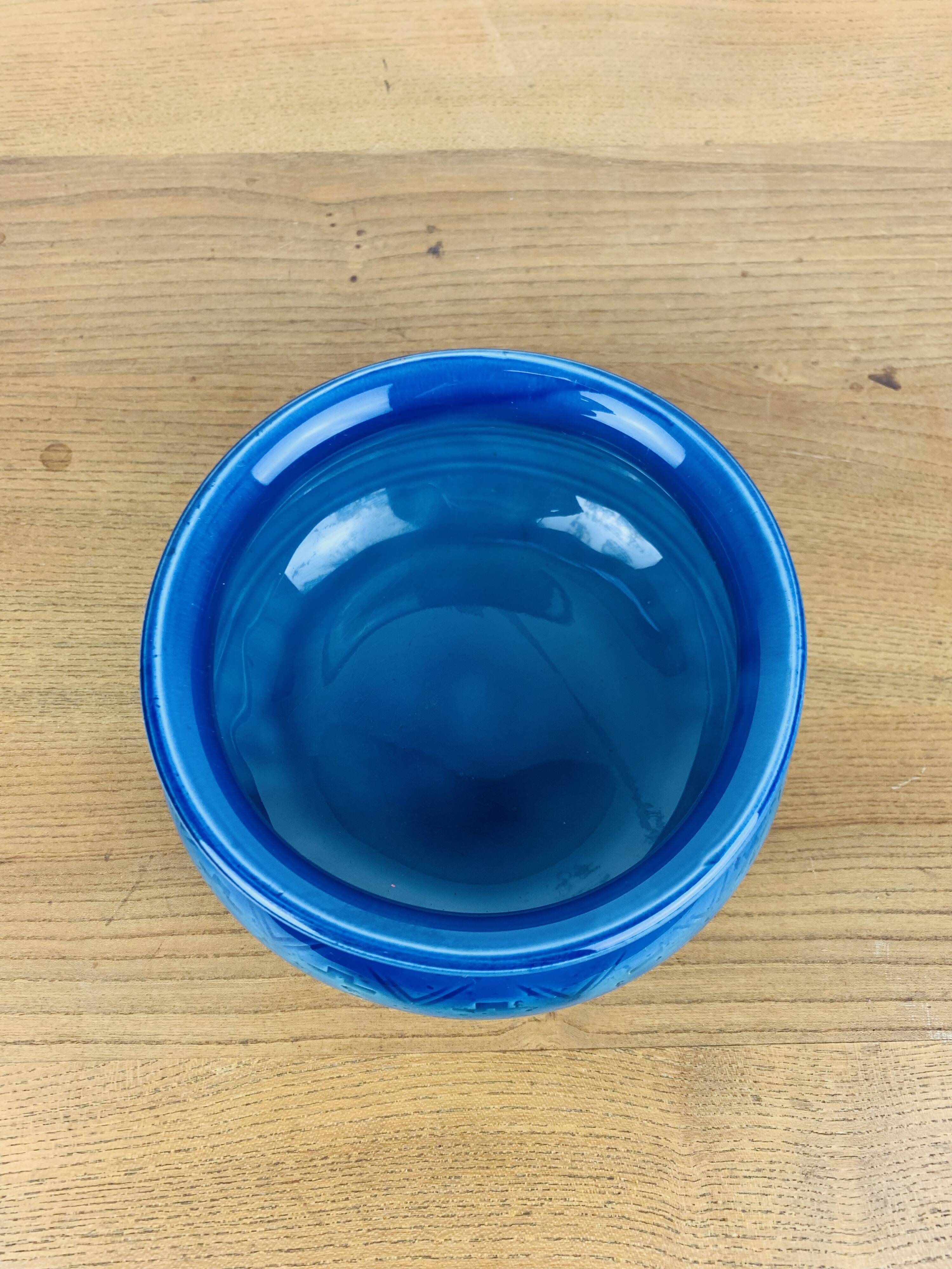 Vide poche céramique "Rimini Blue" style Aldo Londi