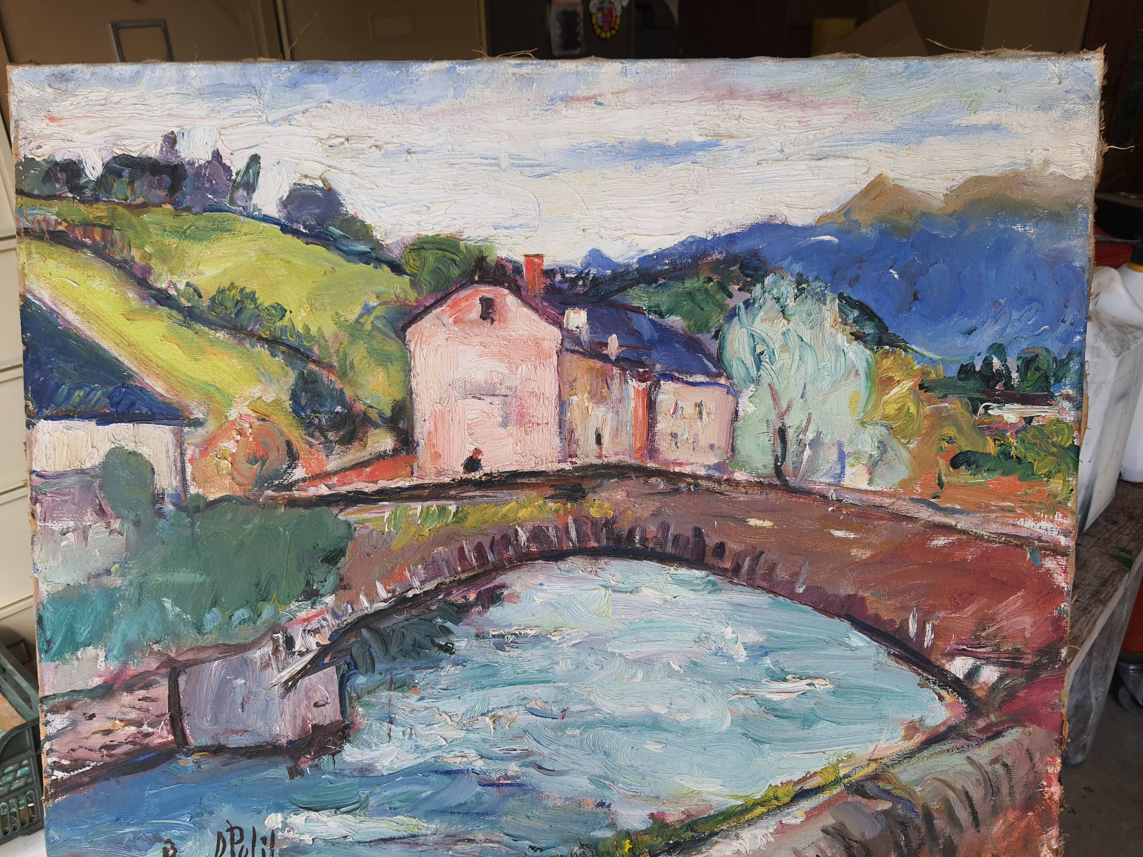 Painting on canvas Landscape bearn