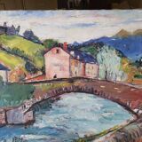 Painting on canvas Landscape bearn