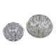 Set of 2 antique glass pressed transparent flower holders