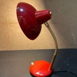 Vintage burgundy red table lamp - 1950s