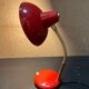 Vintage burgundy red table lamp - 1950s