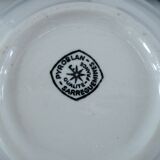 Blue porcelain coffee set - Pyroblan Sarreguemines France - vintage 80s