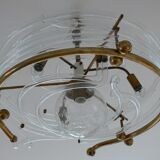 Vintage glass and brass ceiling light