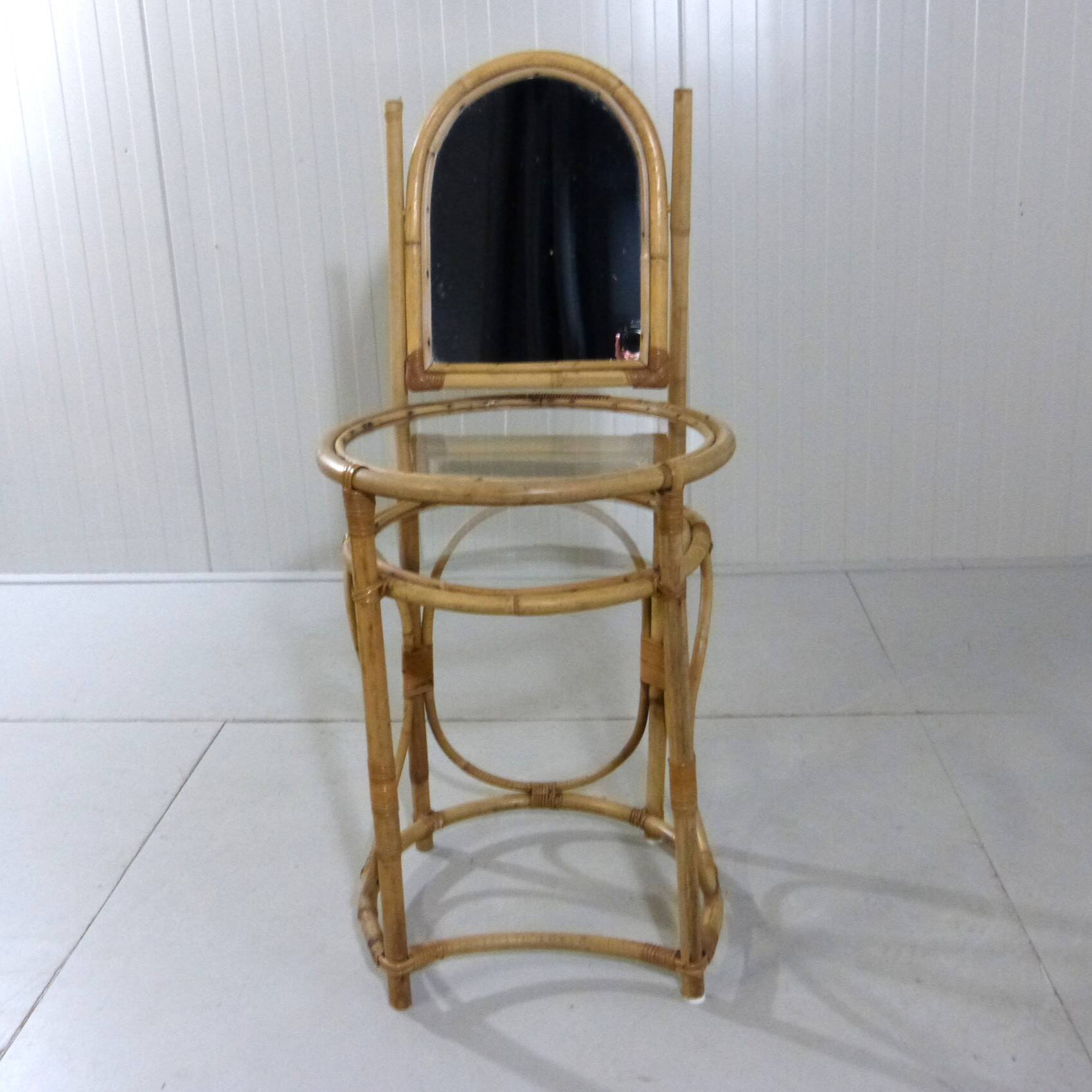 Vintage rattan dressing table 1970's