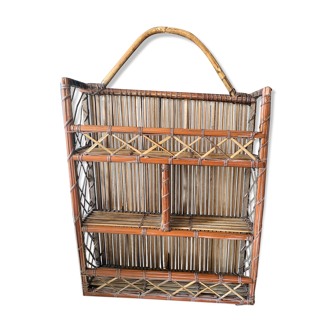 Rattan shelf