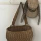 Panier de pêche en osier tressé