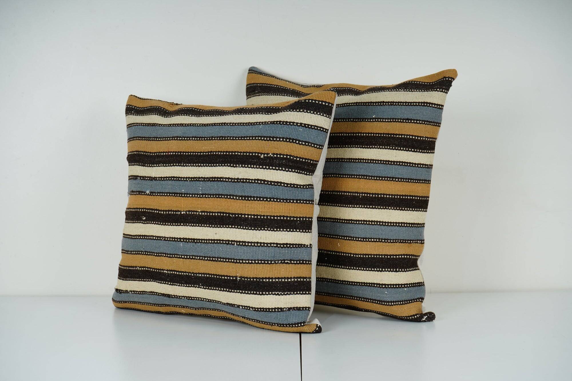 Set of 2 vintage kilim cushion covers 48x51 cm