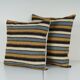 Set of 2 vintage kilim cushion covers 48x51 cm