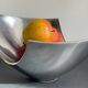 Vintage polished metal fruit bowl