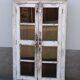 White wooden antique glazed wardrobe