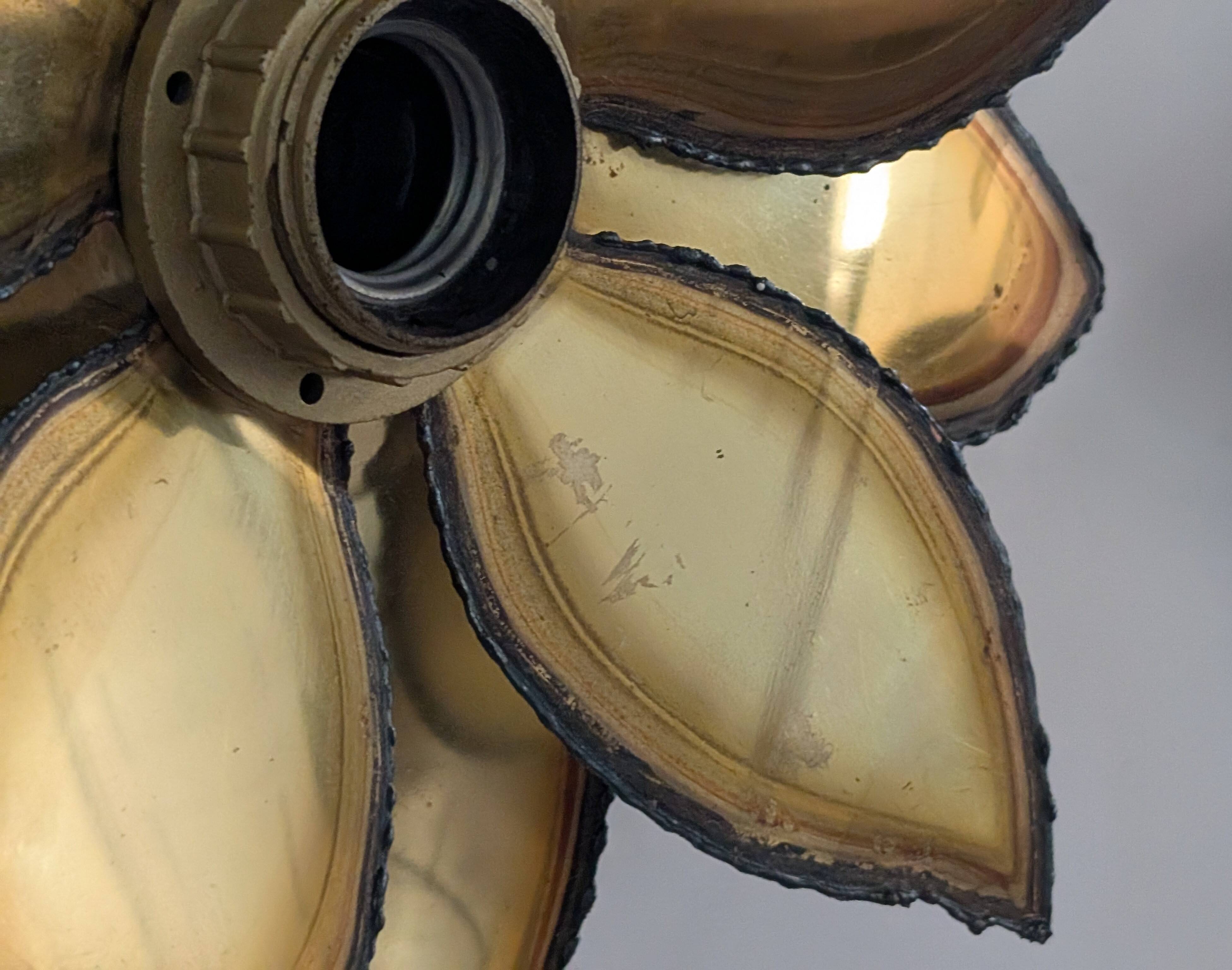 Paire appliques feuilles brutalistes