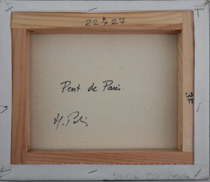 Michel Pabois : Paris, vue sur la Conciergerie depuis les quais, huile sur toile originale signée