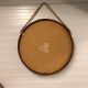 Pizzetti cognac leather mirror, 1950s, Italy