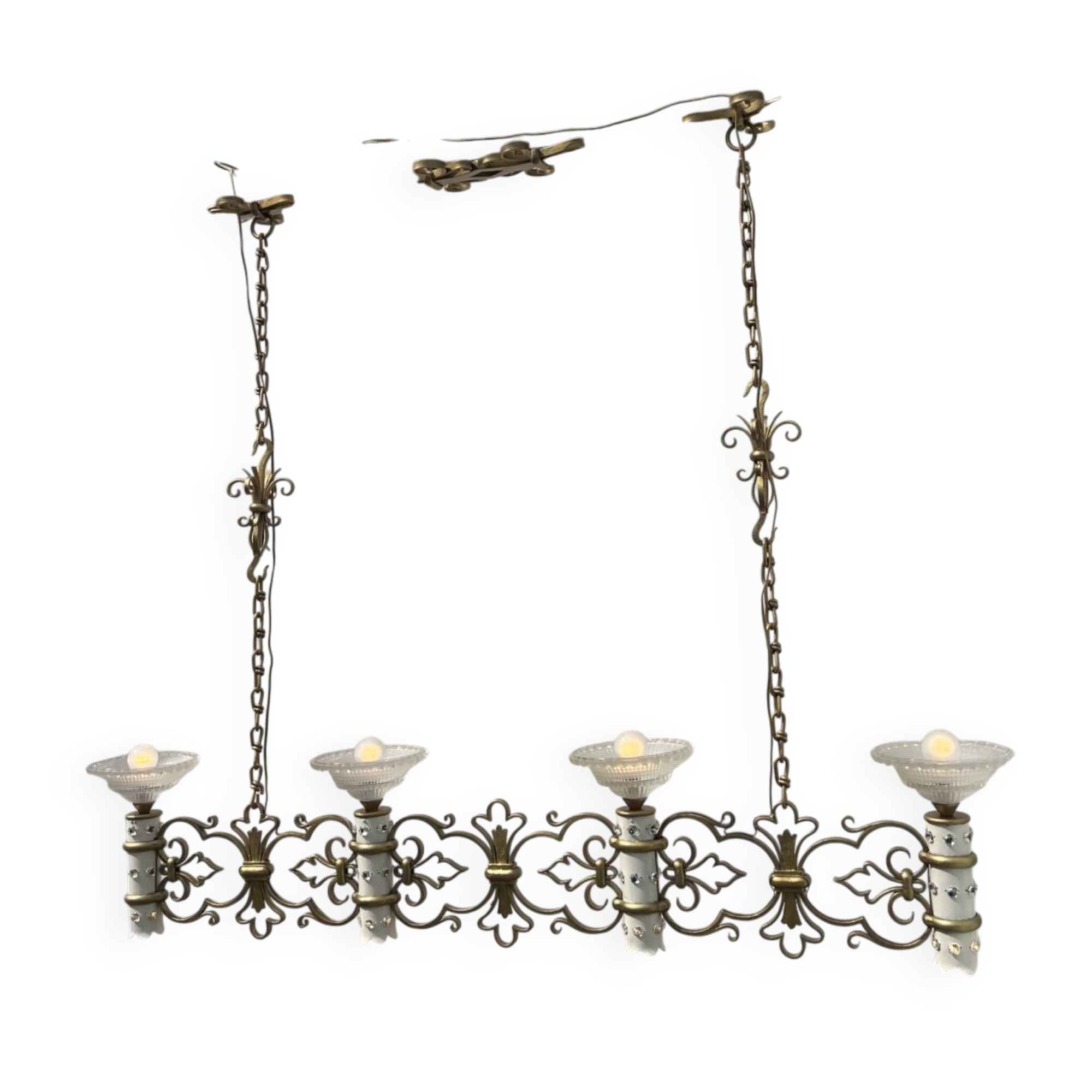 Art Deco lustre attributed to M. Zadounaisky billiard