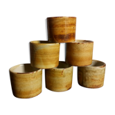 Six gobelets à expresso en grès vintages