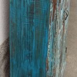 Old blue wooden cabinet with beautiful patina