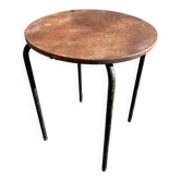 Wooden and metal workshop stool