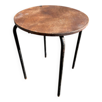 Wooden and metal workshop stool