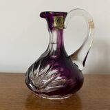 Verseuse flacon Caesar crystal Bohemiae cristal violet Tchèque vintage