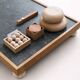 Table minimaliste bois et granit
