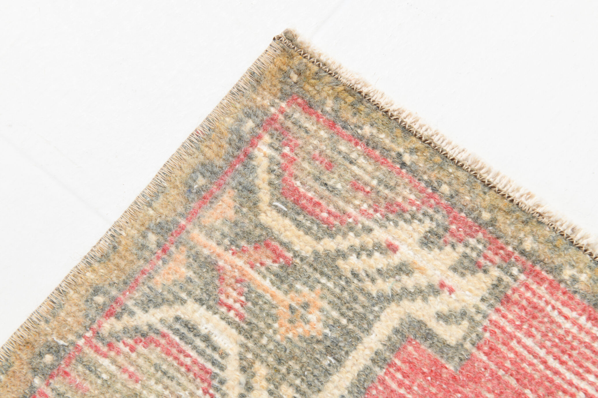 Red vintage door mat rug