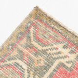 Red vintage door mat rug