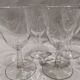 Set of 4 wine or aperitif glasses on semi-crystal stem