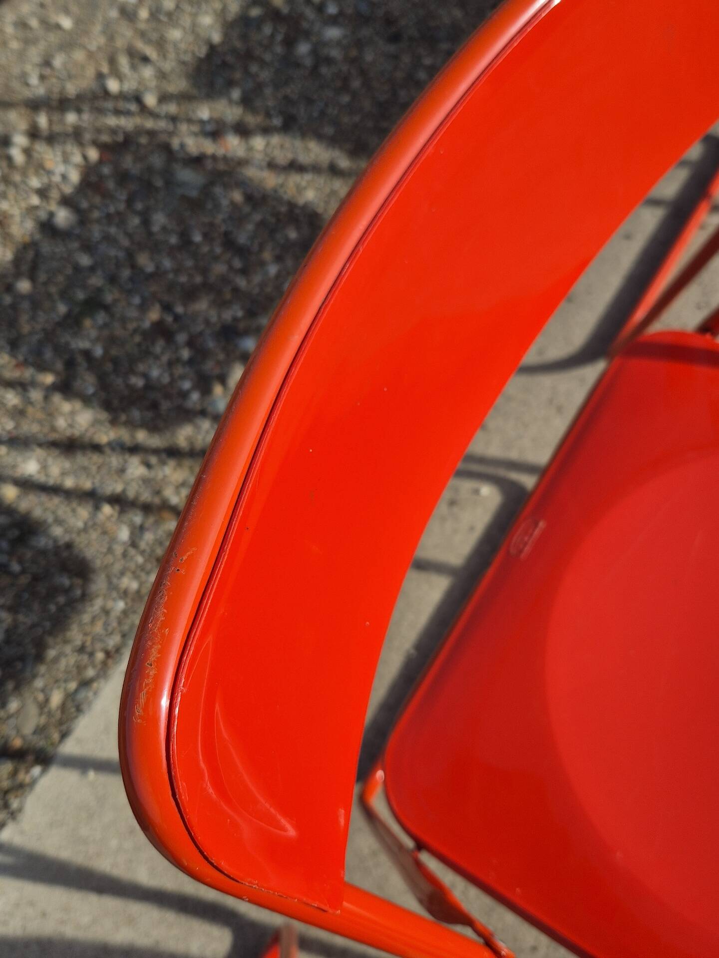 Set 5 vintage TED folding chairs IKEA red 1980s Nield Gammelgaard
